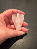 2” Rose Quartz Carved Pocket Angel ~ Reiki-charged