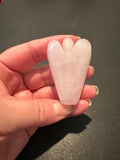 2” Rose Quartz Carved Pocket Angel ~ Reiki-charged