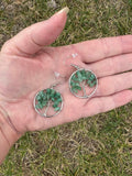 Green Aventurine Tree of Life Earrings
