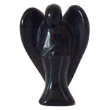 2" Black Obsidian Carved Pocket Angel, ~ Reiki-charged