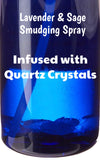 Crystal Serenity Sprays Duo:  Peace & Harmony Aromatherapy Spray and Lavender & Sage Smudging Spray. 4 Ounces Each Bottle