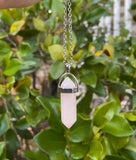Rose Quartz Crystal Pendant Necklace on an 18" Chain ~ Reiki-charged