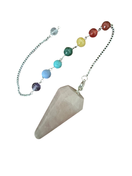 Rose Quartz Chakra Pendulum ~ Reiki-charged