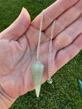 Light-colored Green Aventurine Pendulum 1 & 1/2" Reiki-charged