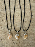 Citrine Pendant on a Black 18" Necklace Cord - Reiki-charged