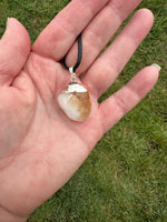 Citrine Pendant on a Black 18" Necklace Cord - Reiki-charged