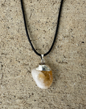 Citrine Pendant on a Black 18" Necklace Cord - Reiki-charged
