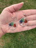 Chakra Tree of Life Gemstone Earrings