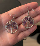 Amethyst Tree of Life Earrings