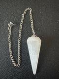 Selenite Pendulum – 1.5" to 2" ~ Reiki-charged