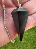 Black Tourmaline Pendulum – 1.5" ~ Reiki-charged