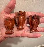 Red Jasper Pocket Guardian Angel (Approx. 2 inches) ~ Reiki-charged