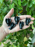 MINI Black Obsidian Carved Pocket Angel, 1 inch ~ Reiki-charged