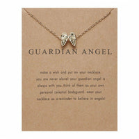 Guardian Angel Gold tone Necklace on 16" Chain ~ Extendable to 18"