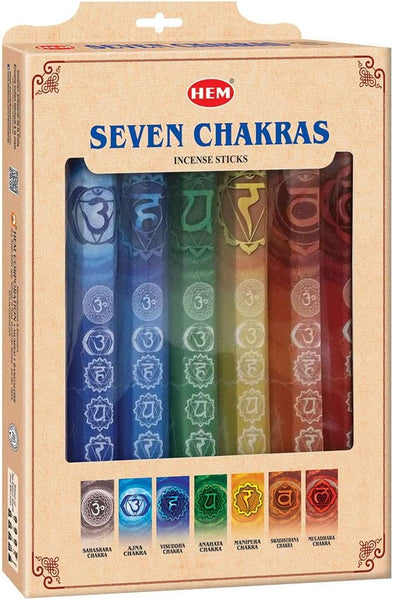 HEM Seven Chakra Gift Pack of 140 Incense Sticks