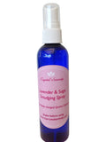 White Sage Spray: Lavender & Sage Smudging Spray - with Quartz Crystals ~ 4 oz - Reiki-charged
