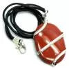 Red Jasper Cabochon Wire Wrap Pendant Necklace