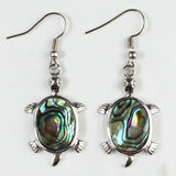 Turtle Abalone Shell Earrings - Reiki charged